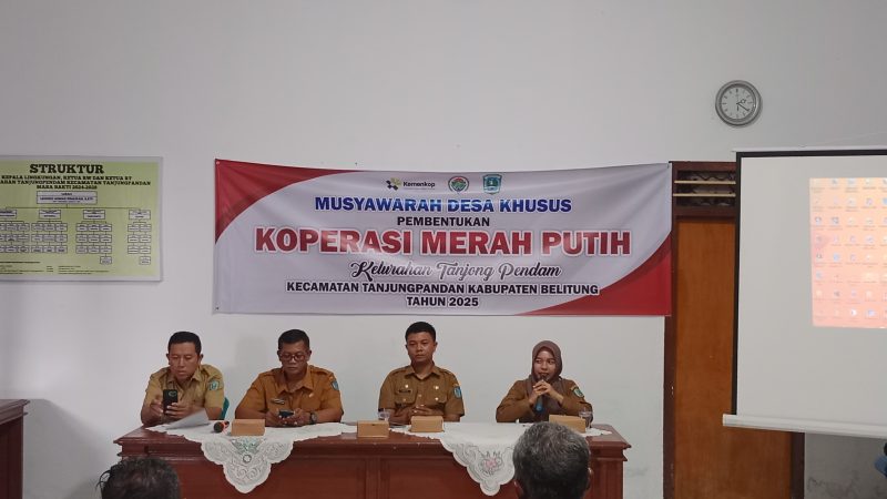 Pembentukan Koperasi Merah Putih Kelurahan Pangkallalang Kecamatan Tanjungpandan