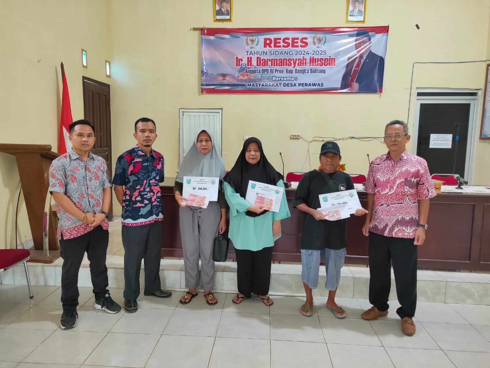 Penyerahan BLD DD Desa Perawas Kecamatan Tanjungpandan