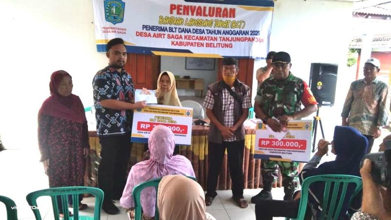 Penyerahan BLT DD Desa Air Saga Bulan Juni 2025